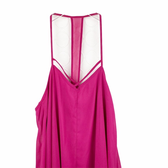 Tobi Magenta Pink Sheer Flowy Tank Cami Top S - Picture 2 of 7